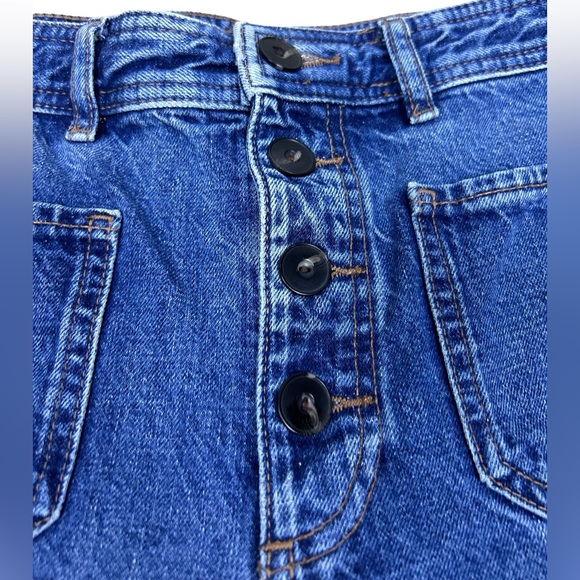 Massimo Dutti Womens Wide Leg Jeans with Pockets - High Rise - Mid Wash - Sz 4 - Picture 5 of 16